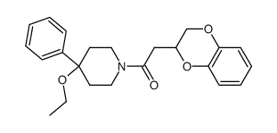 1-(1,4-benzodioxan-2-yl-acetyl)-4-ethoxy-4-phenylpiperidine Structure