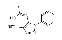 N-(4-cyano-2-phenylpyrazol-3-yl)acetamide结构式