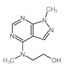 Ethanol,2-[methyl(1-methyl-1H-pyrazolo[3,4-d]pyrimidin-4-yl)amino]- Structure