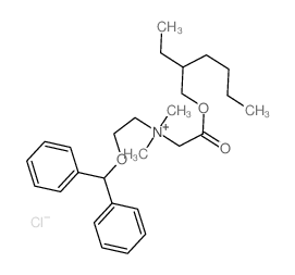 2-benzhydryloxyethyl-(2-ethylhexoxycarbonylmethyl)-dimethyl-azanium Structure