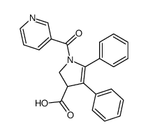 4,5-Diphenyl-1-(pyridine-3-carbonyl)-2,3-dihydro-1H-pyrrole-3-carboxylic acid结构式
