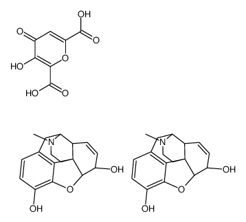 (4R,4aR,7S,7aR,12bS)-3-methyl-2,4,4a,7,7a,13-hexahydro-1H-4,12-methanobenzofuro[3,2-e]isoquinoline-7,9-diol,3-hydroxy-4-oxopyran-2,6-dicarboxylic acid Structure