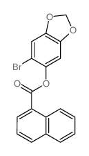 1-Naphthalenecarboxylicacid, 6-bromo-1,3-benzodioxol-5-yl ester structure