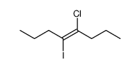 (E)-4-chloro-5-iodo-4-octene Structure