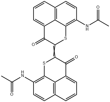 N,N'-(3,3'-Dioxo-Δ2,2'(3H,3'H)-binaphtho[1,8-bc]thiopyran-9,9'-diyl)bis(acetamide) structure