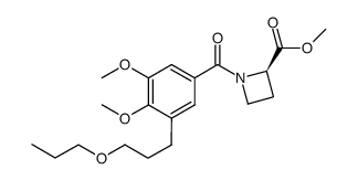 1-[3,4-dimethoxy-5-(3-propoxypropyl)benzoyl]azetidine-2R-carboxylic acid methyl ester结构式