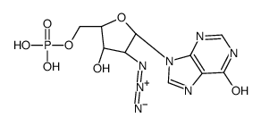 [(2R,3S,4R,5R)-4-azido-3-hydroxy-5-(6-oxo-3H-purin-9-yl)oxolan-2-yl]methyl dihydrogen phosphate结构式