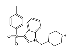 3-(4-methylphenyl)sulfonyl-1-(piperidin-4-ylmethyl)indole结构式