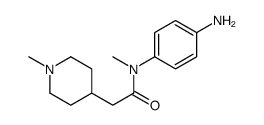 N-(4-aminophenyl)-N-methyl-2-(1-methylpiperidin-4-yl)acetamide结构式