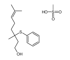 3,7-dimethyl-3-phenylsulfanyloct-6-en-1-ol,methanesulfonic acid结构式