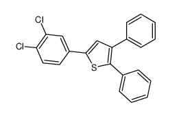 5-(3,4-dichlorophenyl)-2,3-diphenylthiophene结构式