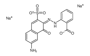 disodium 2-[(7-amino-1-hydroxy-3-sulphonato-2-naphthyl)azo]benzoate Structure