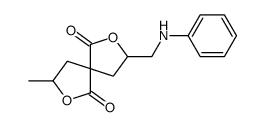 3-(anilinomethyl)-8-methyl-2,7-dioxaspiro[4.4]nonane-1,6-dione Structure