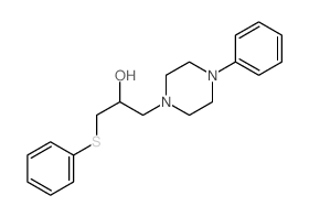 1-(4-phenylpiperazin-1-yl)-3-phenylsulfanyl-propan-2-ol结构式