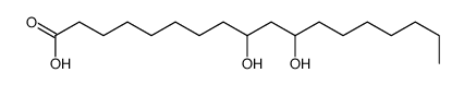 9,11-dihydroxyoctadecanoic acid Structure