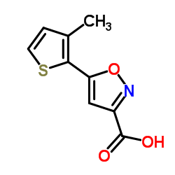 5-(3-Methyl-2-thienyl)-1,2-oxazole-3-carboxylic acid结构式