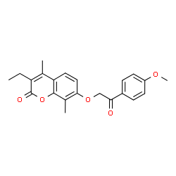 3-ethyl-7-[2-(4-methoxyphenyl)-2-oxoethoxy]-4,8-dimethylchromen-2-one Structure
