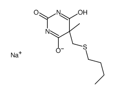 5-(Butylthiomethyl)-5-methyl-2-sodiooxy-4,6(1H,5H)-pyrimidinedione结构式