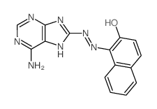 2-Naphthalenol,1-[2-(6-amino-9H-purin-8-yl)diazenyl]-结构式