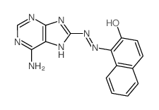 2-Naphthalenol,1-[2-(6-amino-9H-purin-8-yl)diazenyl]- Structure