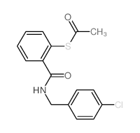 Ethanethioic acid,S-[2-[[[(4-chlorophenyl)methyl]amino]carbonyl]phenyl] ester结构式