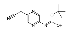 (5-Cyanomethyl-pyrazin-2-yl)-carbamic acid tert-butyl ester structure