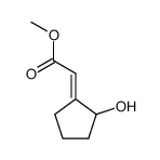 Methyl anti-(2-hydroxycyclopentylidene)acetate结构式