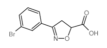 3-(3-BROMO-PHENYL)-4,5-DIHYDRO-ISOXAZOLE-5-CARBOXYLIC ACID Structure