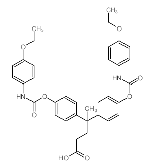 4,4-bis[4-[(4-ethoxyphenyl)carbamoyloxy]phenyl]pentanoic acid结构式