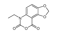6-ethyl-6H-[1,3]dioxolo[4',5':3,4]benzo[1,2-d][1,3]oxazine-7,9-dione结构式
