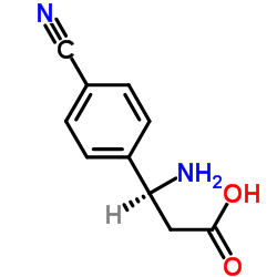 (S)-3-氨基-3-(4-苯腈基)丙酸结构式