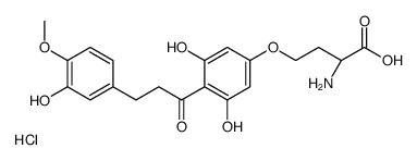 (2S)-2-amino-4-[3,5-dihydroxy-4-[3-(3-hydroxy-4-methoxyphenyl)propanoyl]phenoxy]butanoic acid,hydrochloride Structure