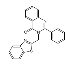 3-(1,3-benzothiazol-2-ylmethyl)-2-phenylquinazolin-4-one结构式