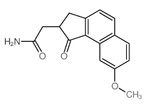 2-(8-methoxy-1-oxo-2,3-dihydrocyclopenta[a]naphthalen-2-yl)acetamide Structure