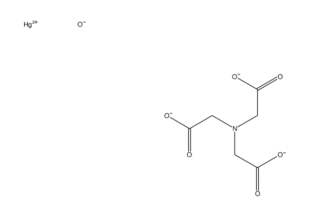 2-[bis(carboxylatomethyl)amino]acetate,hydron,mercury(2+)结构式