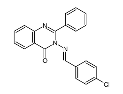 3-{[(4-chlorophenyl)methylene]amino}-2-phenylquinazolin-4(3H)-one Structure