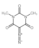 2,4,6(1H,3H,5H)-Pyrimidinetrione,5-diazo-1,3-dimethyl-结构式