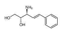 (2S,3S,E)-3-amino-5-phenylpent-4-ene-1,2-diol结构式