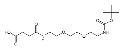 2,2-dimethyl-4,15-dioxo-3,8,11-trioxa-5,14-diazaoctadecan-18-oic acid Structure