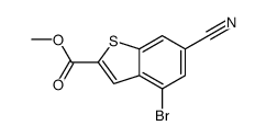 4-溴-6-氰基苯并[b]噻吩-2-羧酸甲酯结构式
