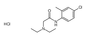 (4-chloro-2-methyl-phenyl)carbamoylmethyl-diethyl-azanium chloride Structure