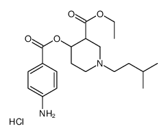 ethyl 4-(4-aminobenzoyl)oxy-1-(3-methylbutyl)piperidine-3-carboxylate,hydrochloride Structure