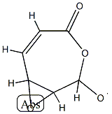 Hex-2-enonic acid,4,5-anhydro-2,3-dideoxy-6-C-oxy-,-lactone (9CI) structure