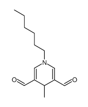 1-hexyl-4-methyl-1,4-dihydro-3,5-pyridinedicarboxaldehyde结构式