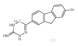 Hydrazinecarboximidamide,2-[1-(7-bromo-9H-fluoren-2-yl)ethylidene]-N-methyl-, hydrochloride (1:1)结构式