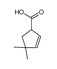 2-Cyclopentene-1-carboxylic acid, 4,4-dimethyl- (9CI) Structure