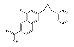 8-bromo-6-(2-phenylcyclopropyl)naphthalene-2-carboximidamide Structure