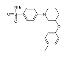 4-[3-(4-methylphenoxy)piperidin-1-yl]benzenesulfonamide结构式