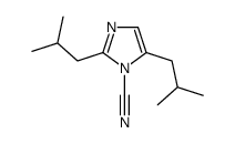2,5-bis(2-methylpropyl)imidazole-1-carbonitrile结构式