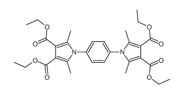 1,1-(1,4-亚苯基)二(2,5-二甲基-1H-吡咯-3,4-二羧酸)四乙酯结构式